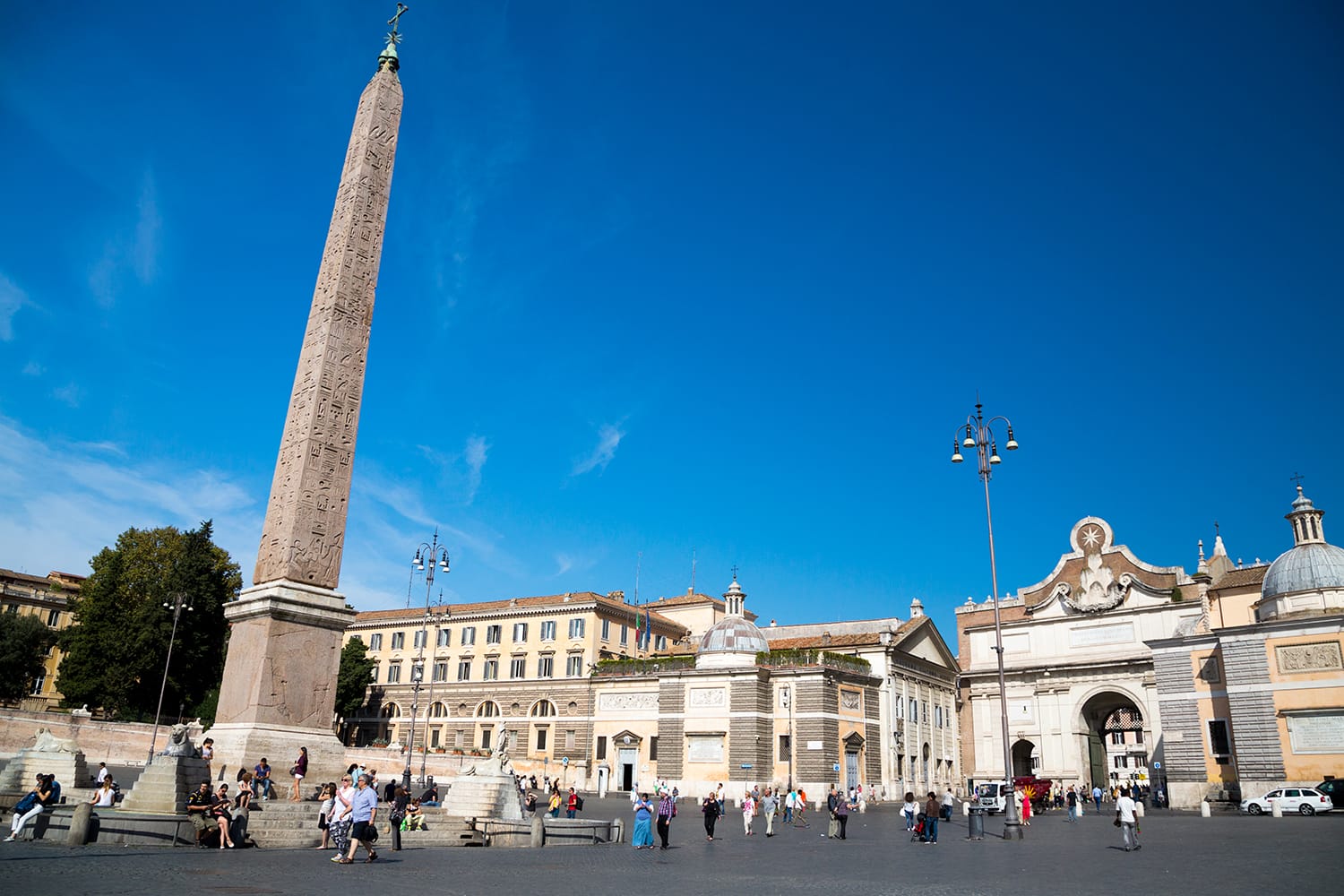 La Piazza del Popolo en Roma, Italia