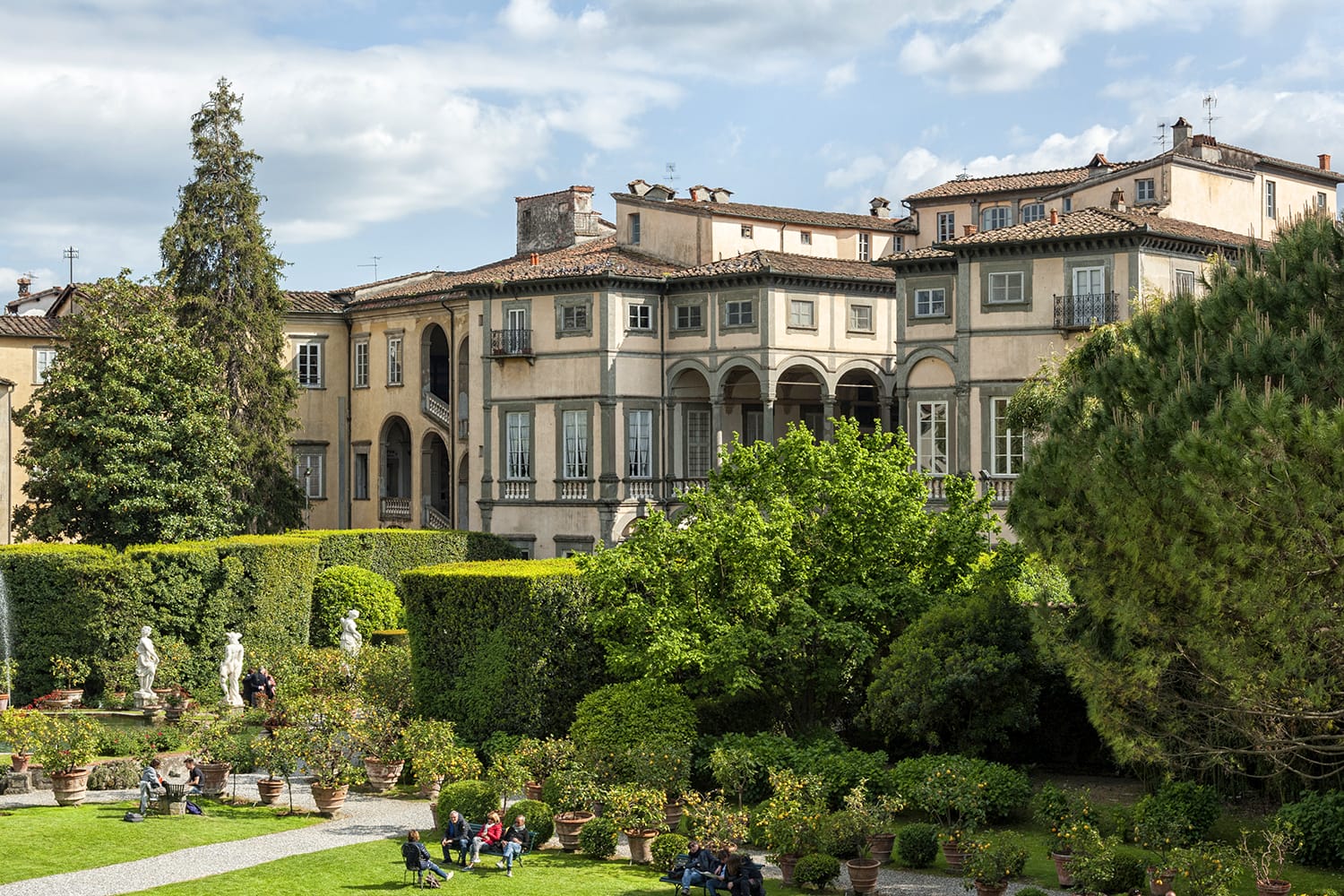 Jardín del Palacio Pfanner, Lucca, Toscana, Italia