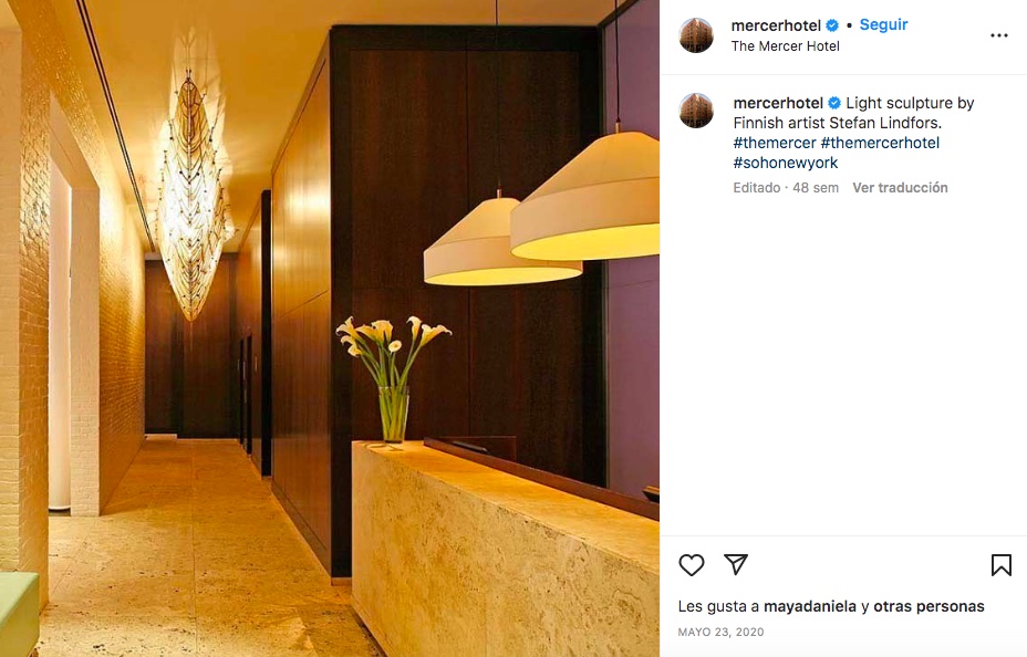 El hotel de Nueva York que ha escogido Rosalía - Instagram