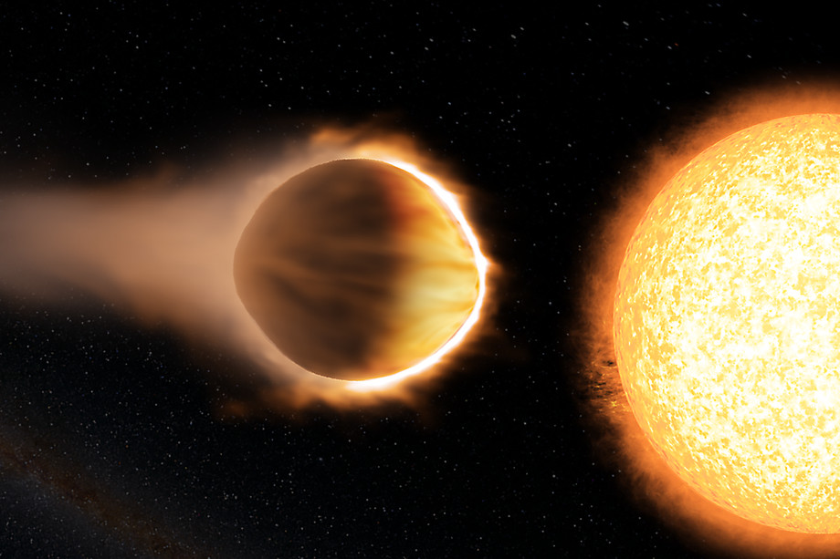Concepto artístico del Júpiter caliente WASP-121b, que presenta la mejor evidencia hasta ahora de una estratosfera en un exoplaneta.  Es lo suficientemente caliente como para hervir algunos metales, y los científicos encontraron evidencia de hierro, óxido de vanadio y óxido de titanio en su estratosfera.  Crédito: Centro de Ciencias de Bristol/Universidad de Exeter