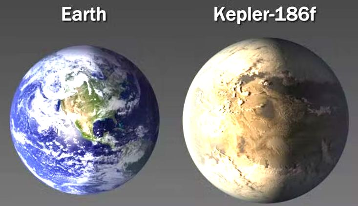 Kepler 186f fue nuestro primer planeta con zona habitable del tamaño de la Tierra.  Está a unos 580 años luz de distancia.  Crédito de la imagen: NASA Ames/Instituto SETI/JPL-CalTech