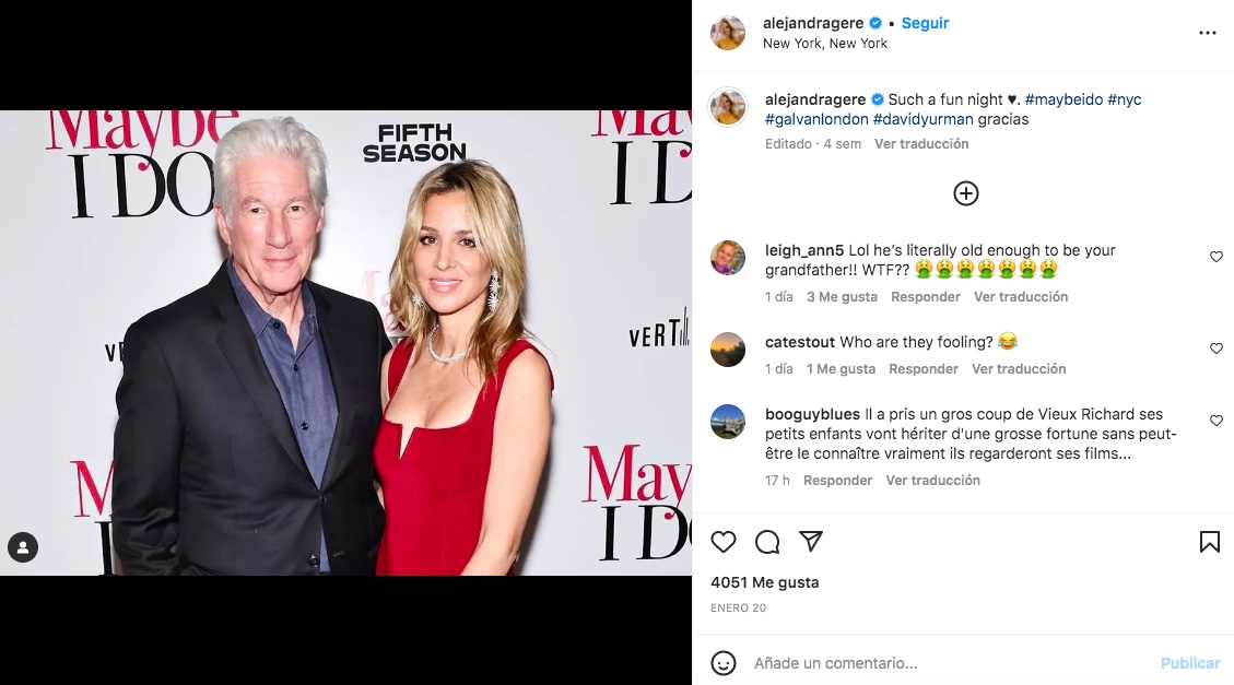 El actor estaba bien en la última aparición en público con la mujer - Instagram